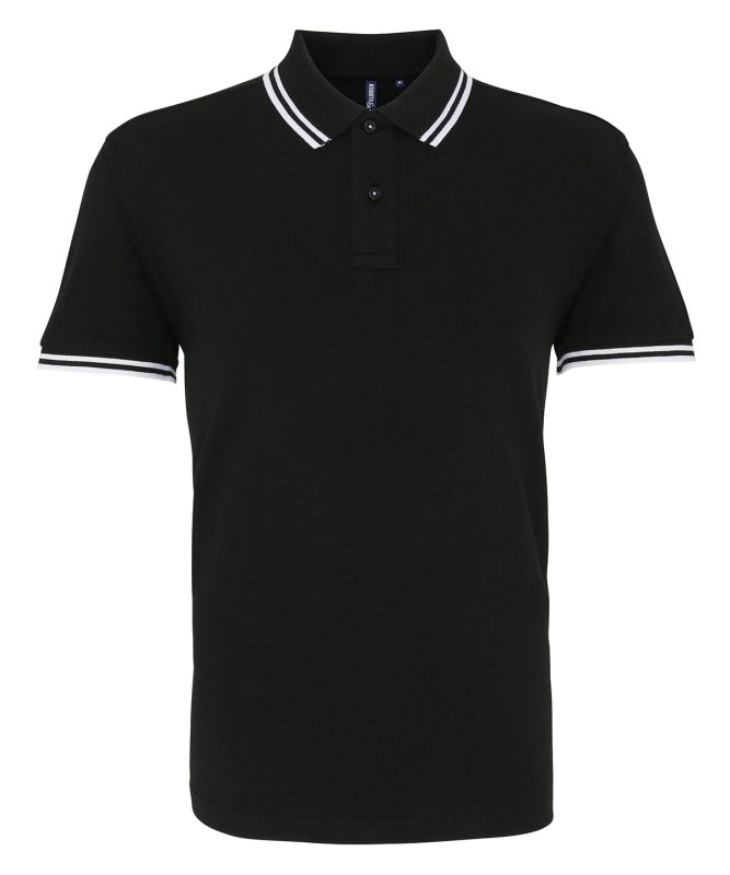 Classic fit tipped polo - Black/White