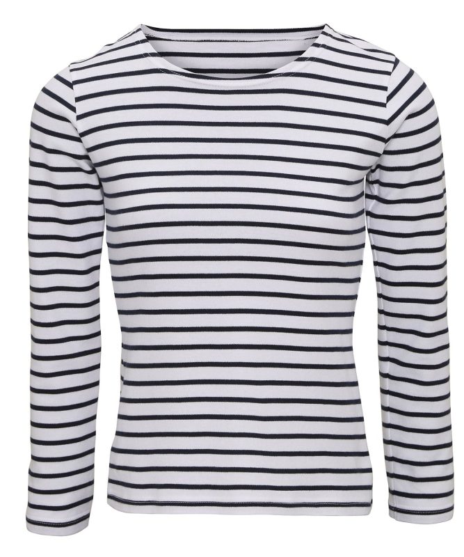 Marinière coastal long sleeve tee - White/Navy