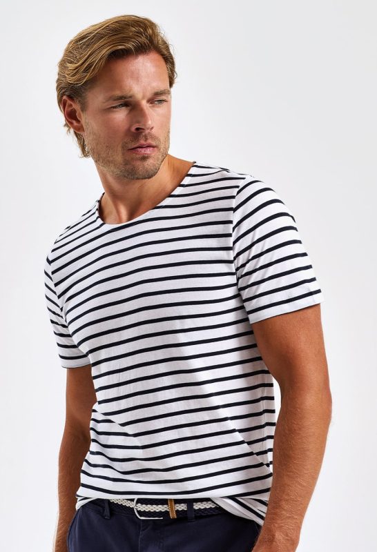 Marinière coastal short sleeve tee - White/Navy