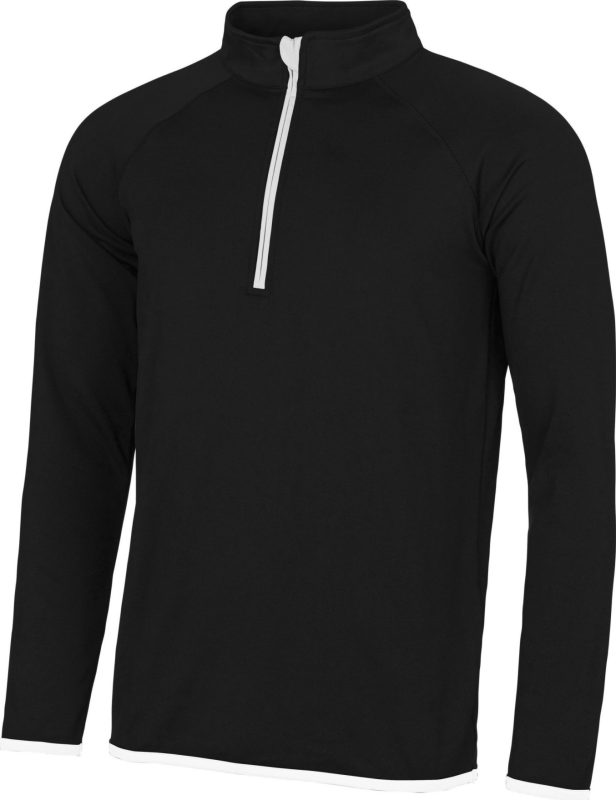 Cool 1/2 Zip Sweat - Jet Black / Arctic White