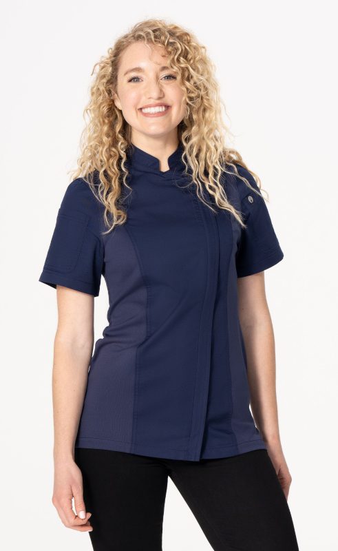 Springfield Chef Coat - Navy Blue
