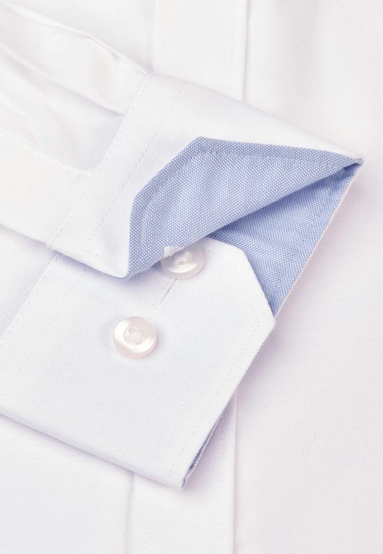 Tailored Fit Stretch Oxford Cotton Shirt - White