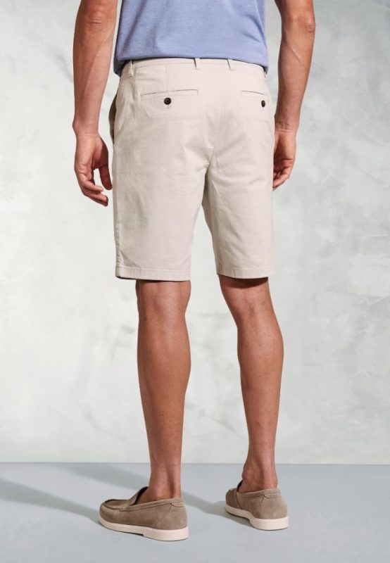 Leo Stretch Cotton Chino Shorts - Stone
