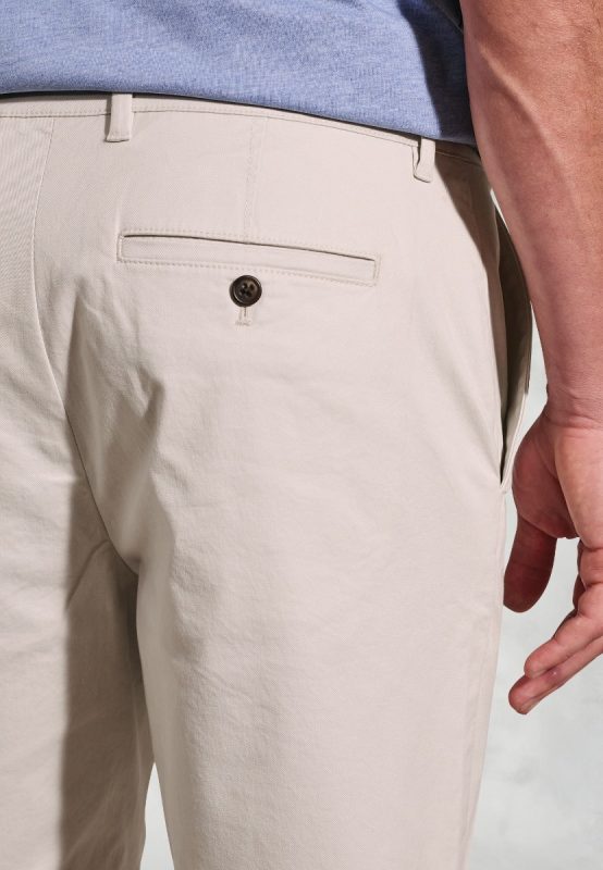 Leo Stretch Cotton Chino Shorts - Stone