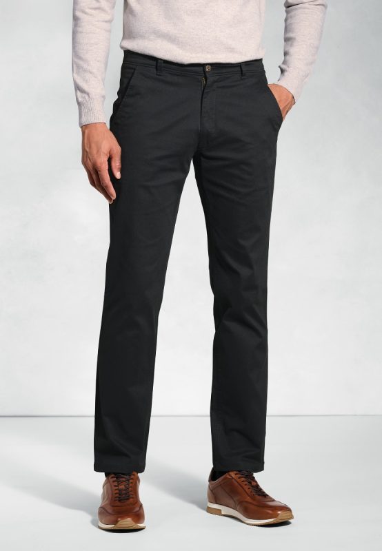 Regular Fit Denver Stretch Chinos - Black