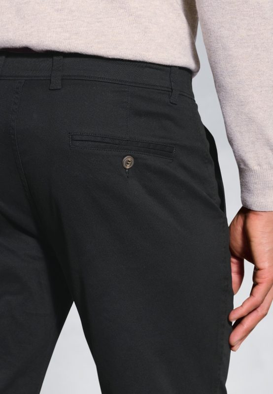 Regular Fit Denver Stretch Chinos - Black