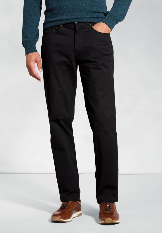 Tailored Fit Brunswick Stretch Chinos Jean - Black