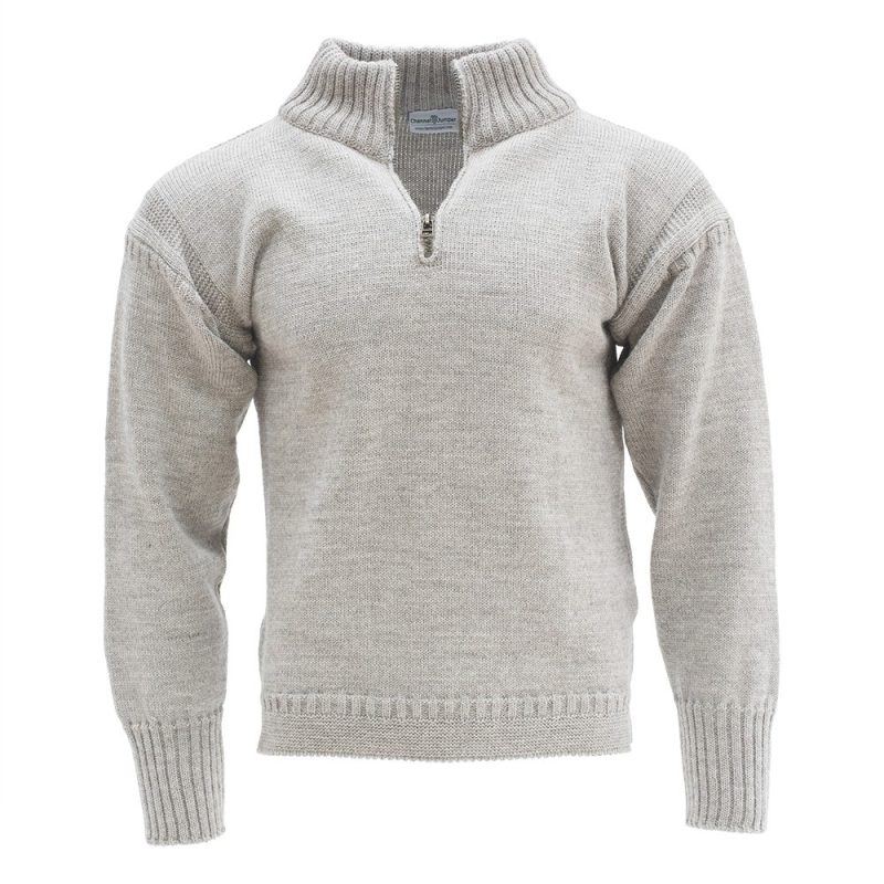 Corblets - Quarter Zip Guernsey - Oatmeal