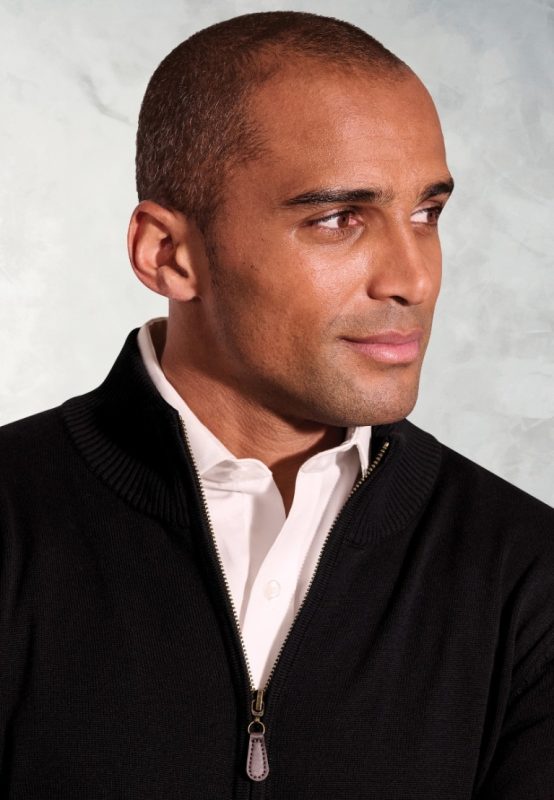 Columbus Zip Through Cardigan - Black