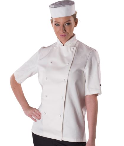 Cotton S/S Chef's Jacket - White