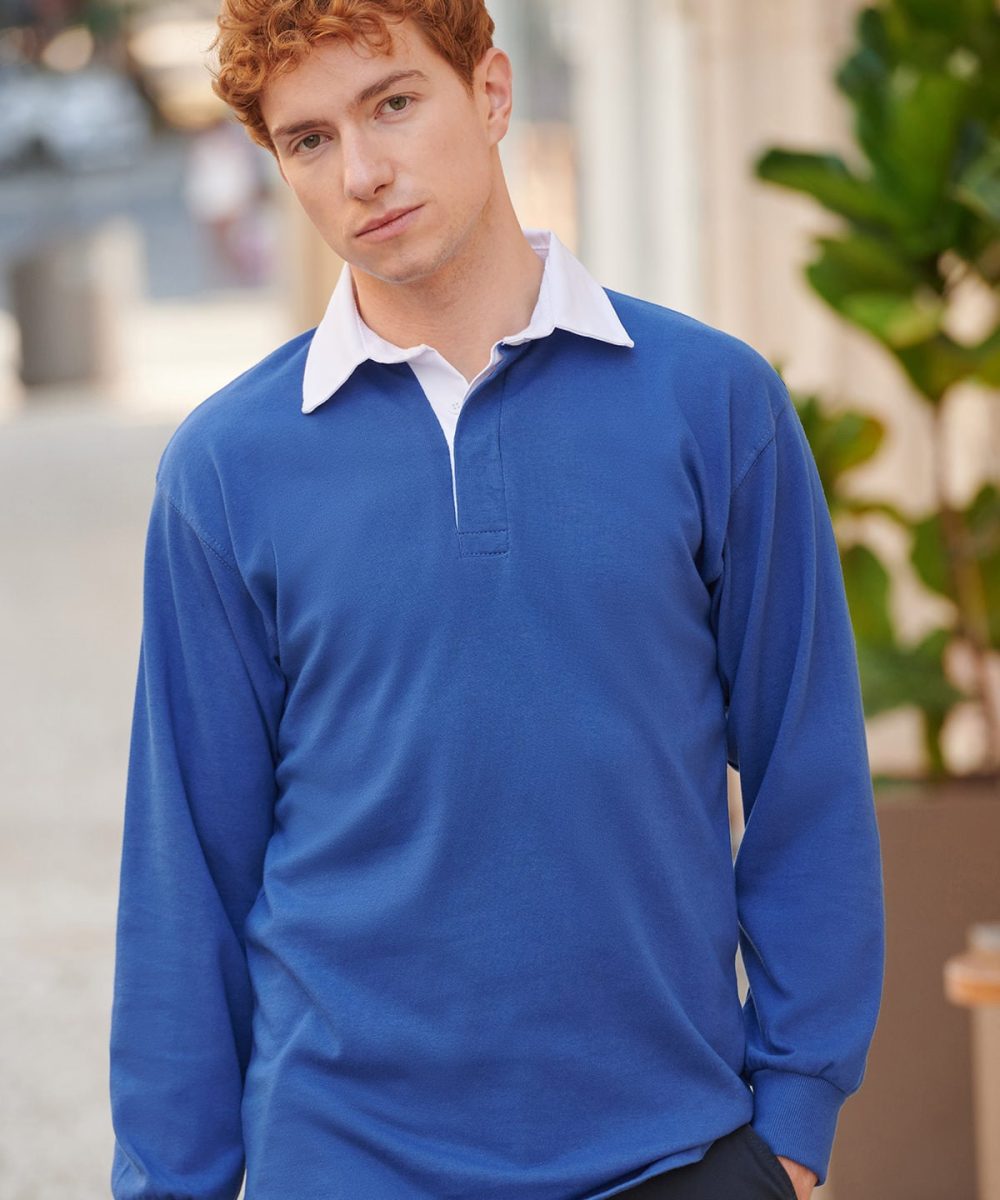 Long sleeve plain rugby shirt