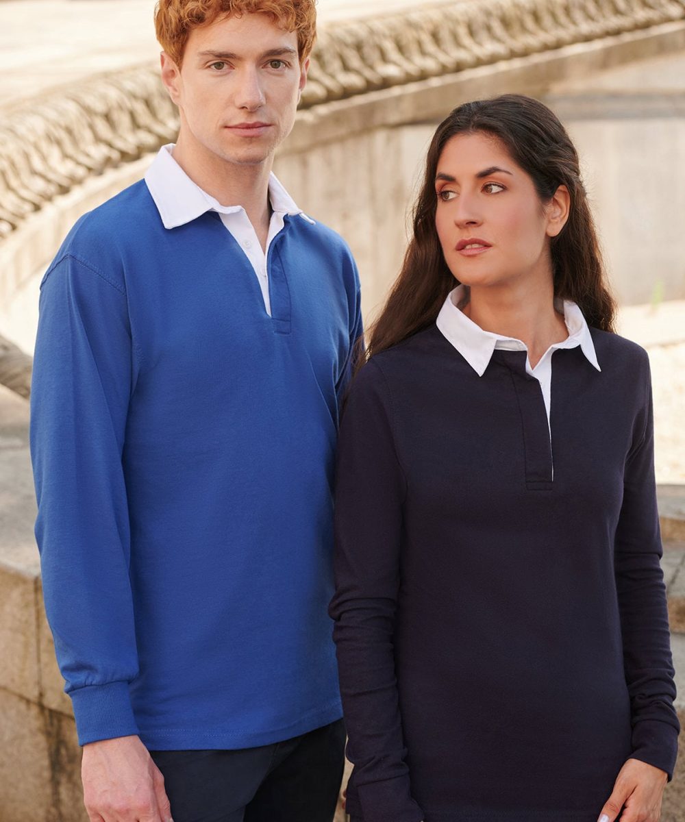 Long sleeve plain rugby shirt