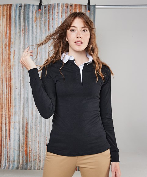 Long sleeve plain rugby shirt