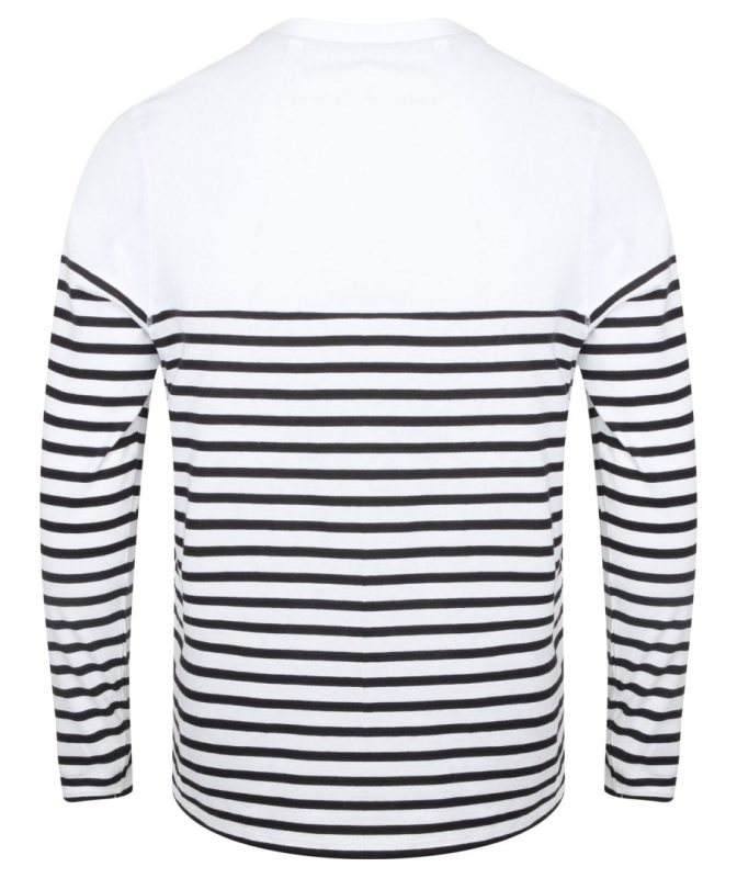 Long sleeve Breton striped T - White/Navy