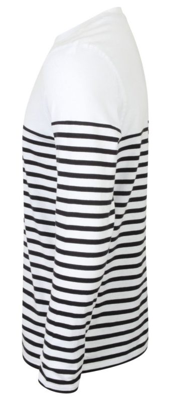 Long sleeve Breton striped T - White/Navy