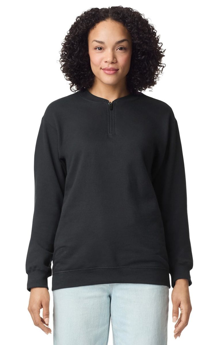 Softstyle™ midweight adult fleece 1/4-zip sweatshirt