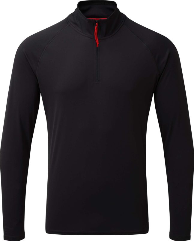 UV Tec Long Sleeve Zip Tee - Black