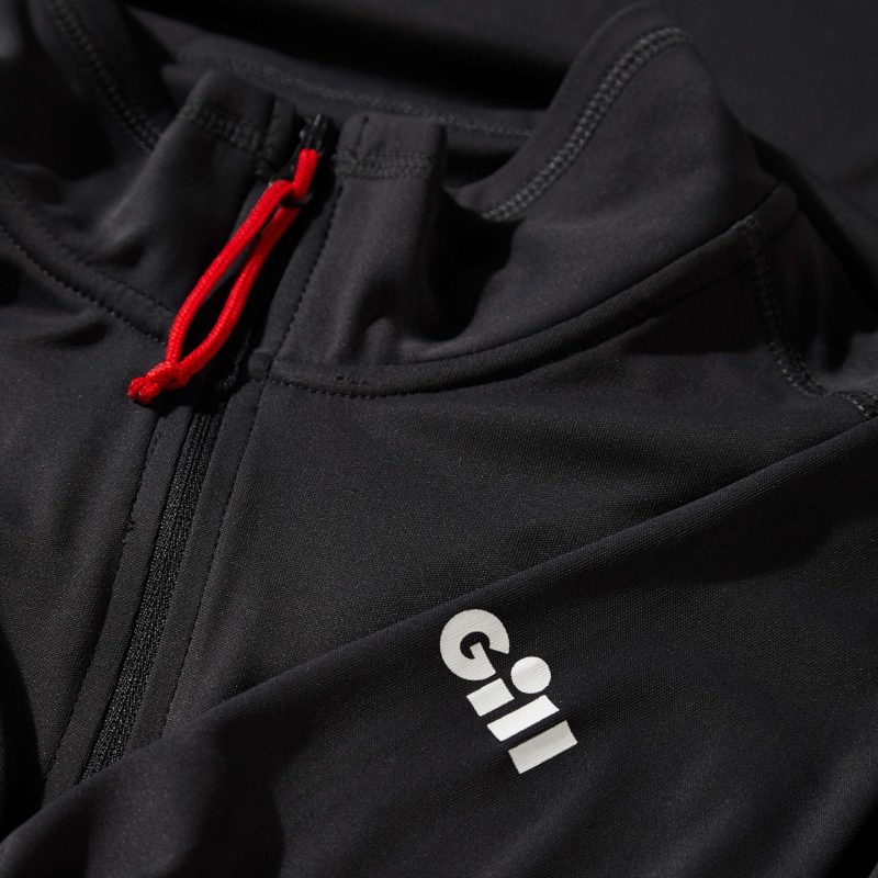 UV Tec Long Sleeve Zip Tee - Black