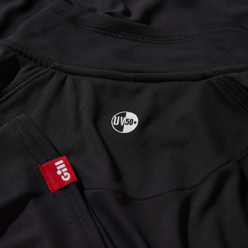 UV Tec Long Sleeve Zip Tee - Black