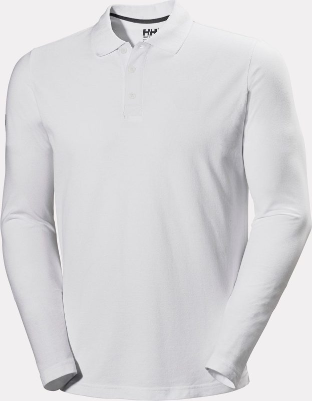 Crewline Long Sleeve Polo - White