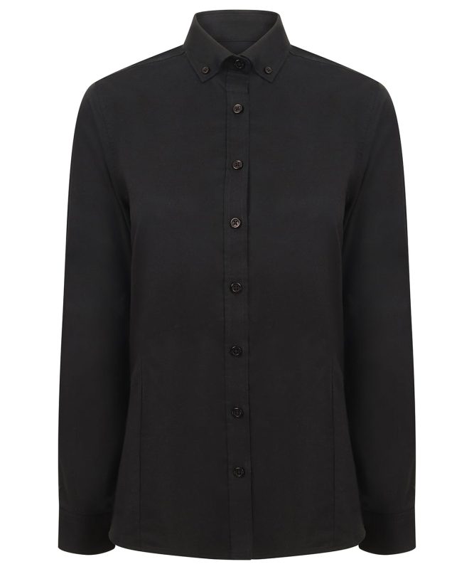 Modern long sleeve Oxford shirt - Black