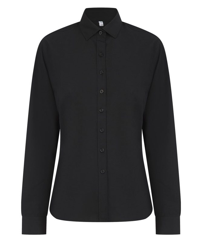 Long sleeve ‘cotton-feel' Coolplus® shirt - Black