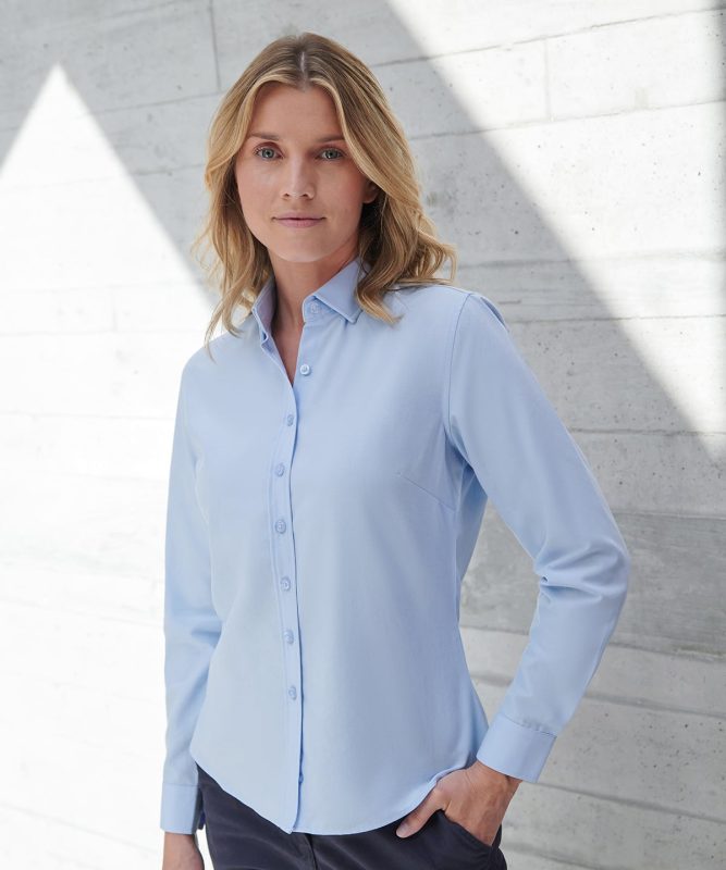 Long sleeve ‘cotton-feel' Coolplus® shirt