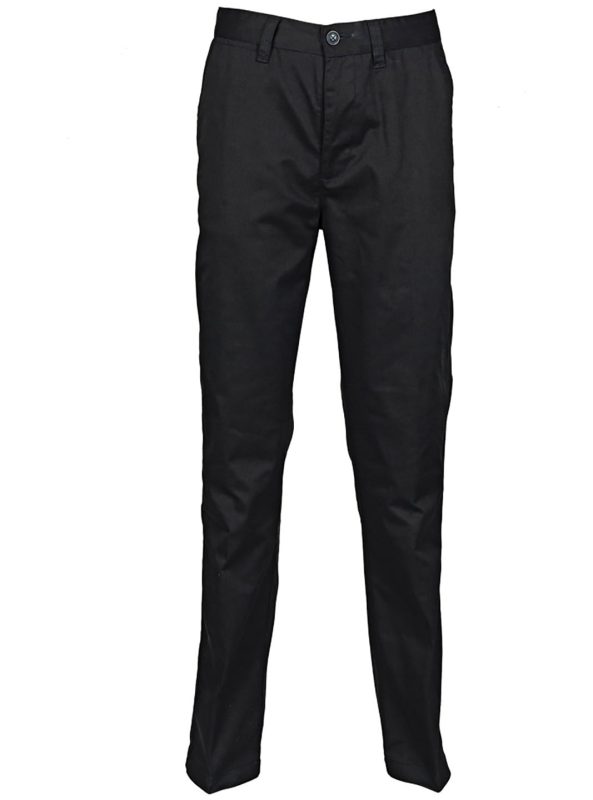Flat fronted chino trousers - Black