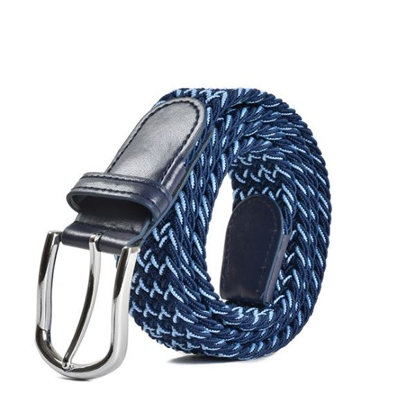 Ibex Woven Belt - Navy/Light Blue