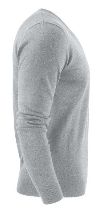 Ashland V-Neck Knit Sweat - Grey Melange