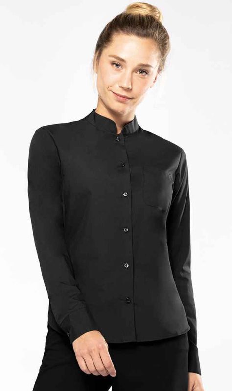 mandarin collar shirt long-sleeved (tailored fit)