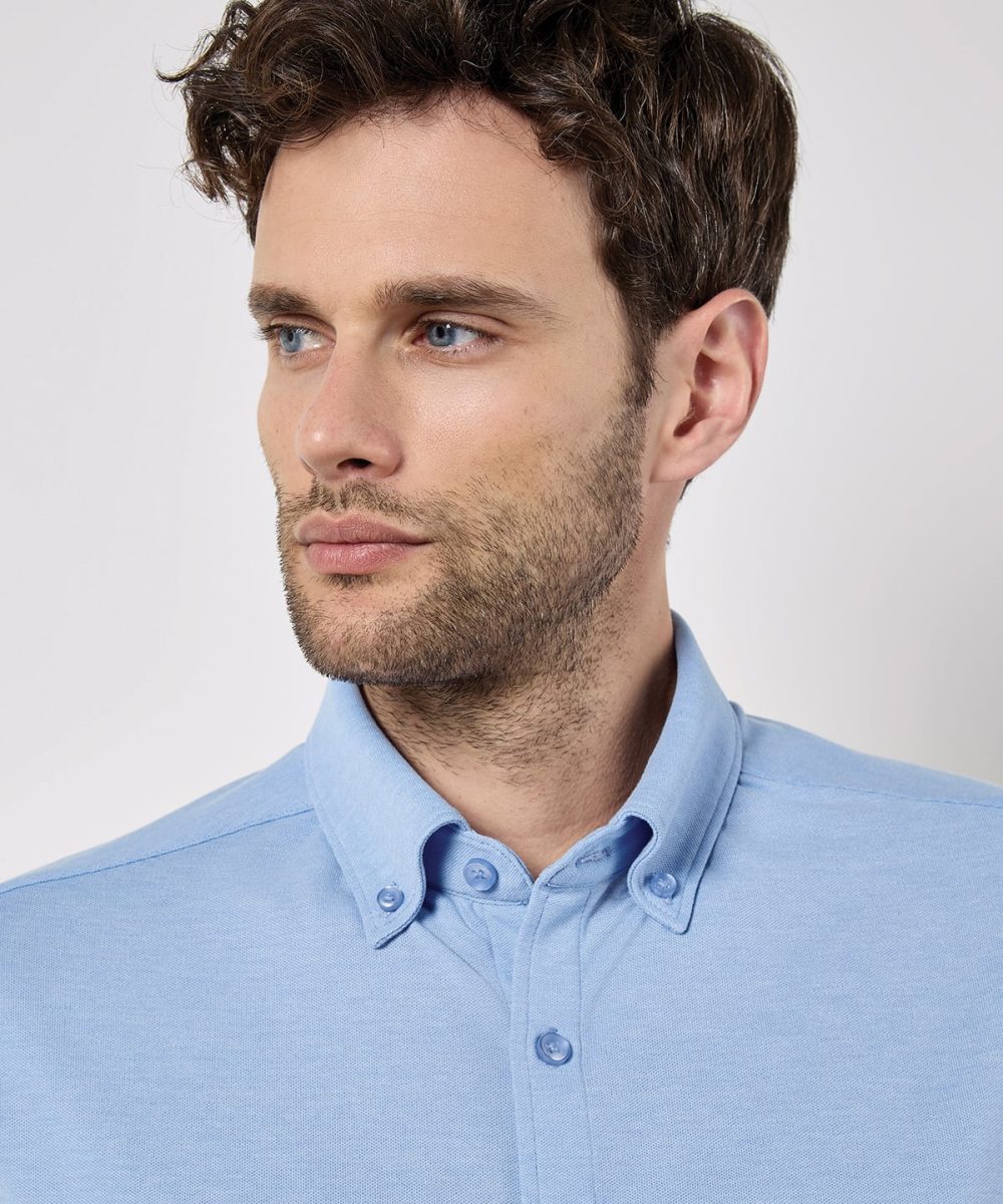 Long sleeve Superwash® 60° piqué shirt (tailored fit)