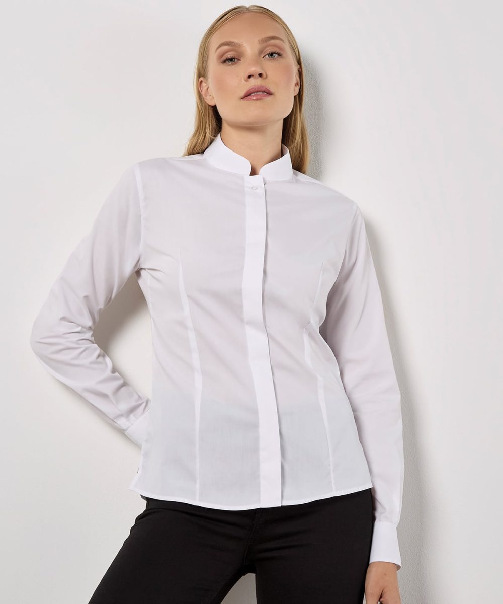 mandarin collar shirt long-sleeved (tailored fit)