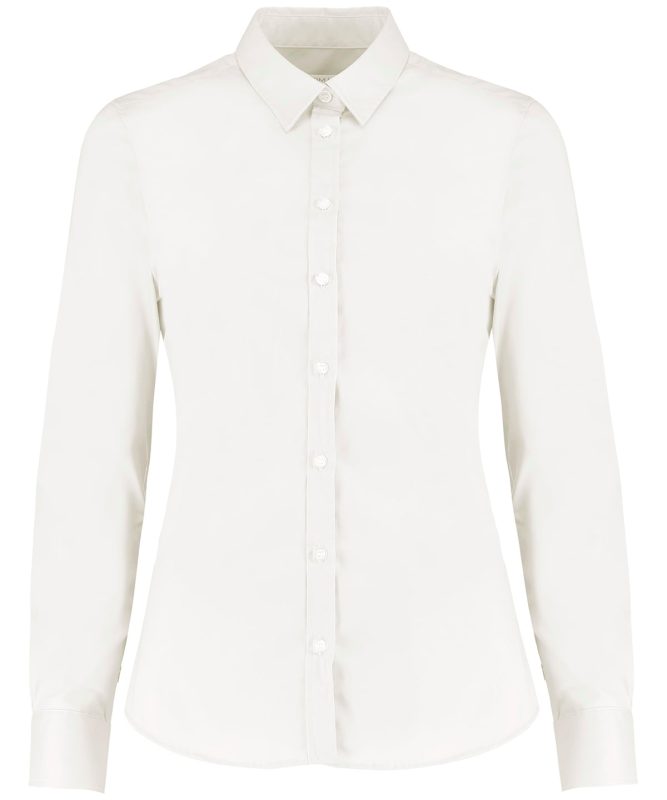 stretch Oxford shirt long-sleeved (tailored fit) - White