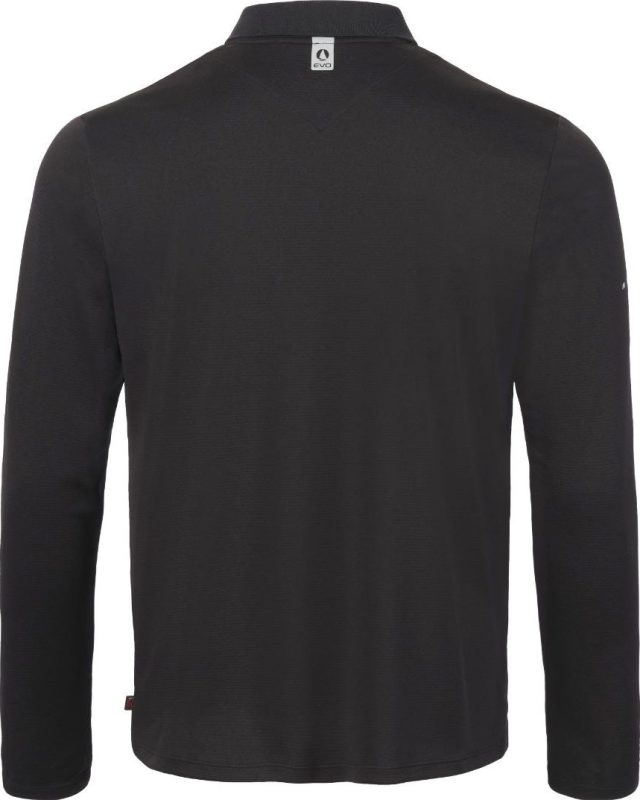 Evo Crew Sunblock Long-Sleeve Polo - Black