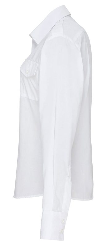 long sleeve pilot shirt - White