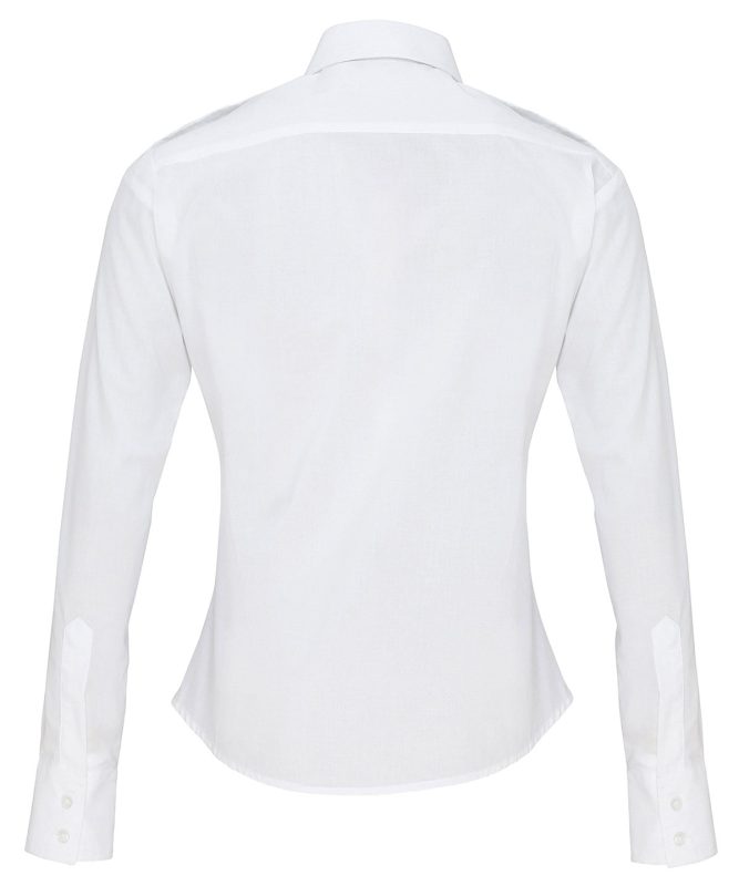 long sleeve pilot shirt - White