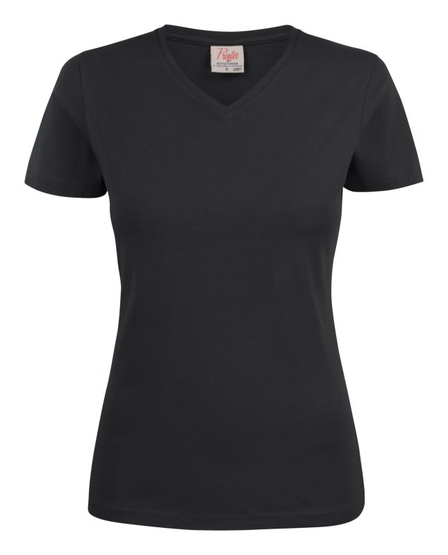 Heavy V-neck T-Shirt - Black