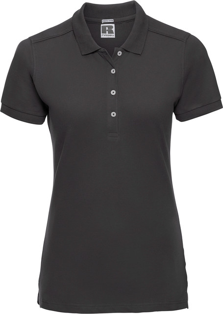 Fitted Stretch Polo - Black