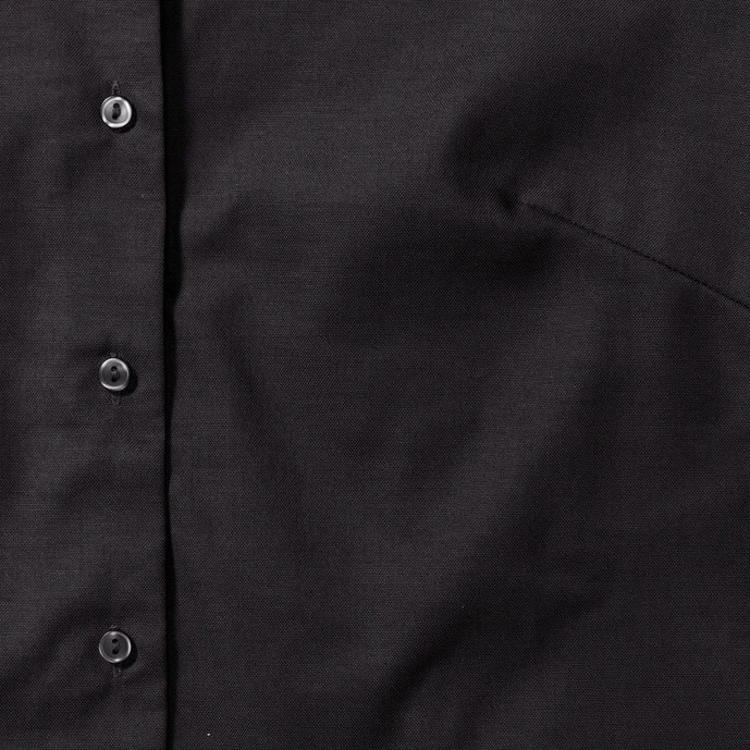 Long Sleeve Tailored Oxford Shirt - Black