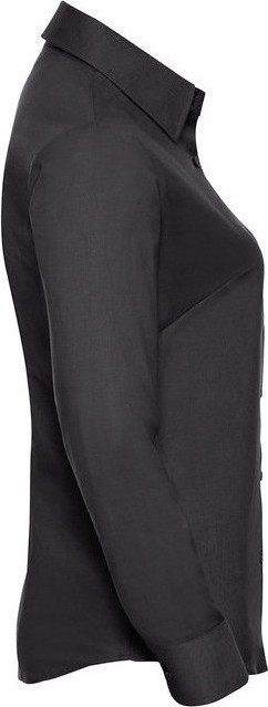 Long Sleeve Tailored Oxford Shirt - Black