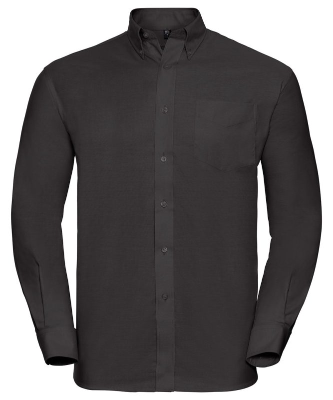 Long sleeve easycare Oxford shirt - Black