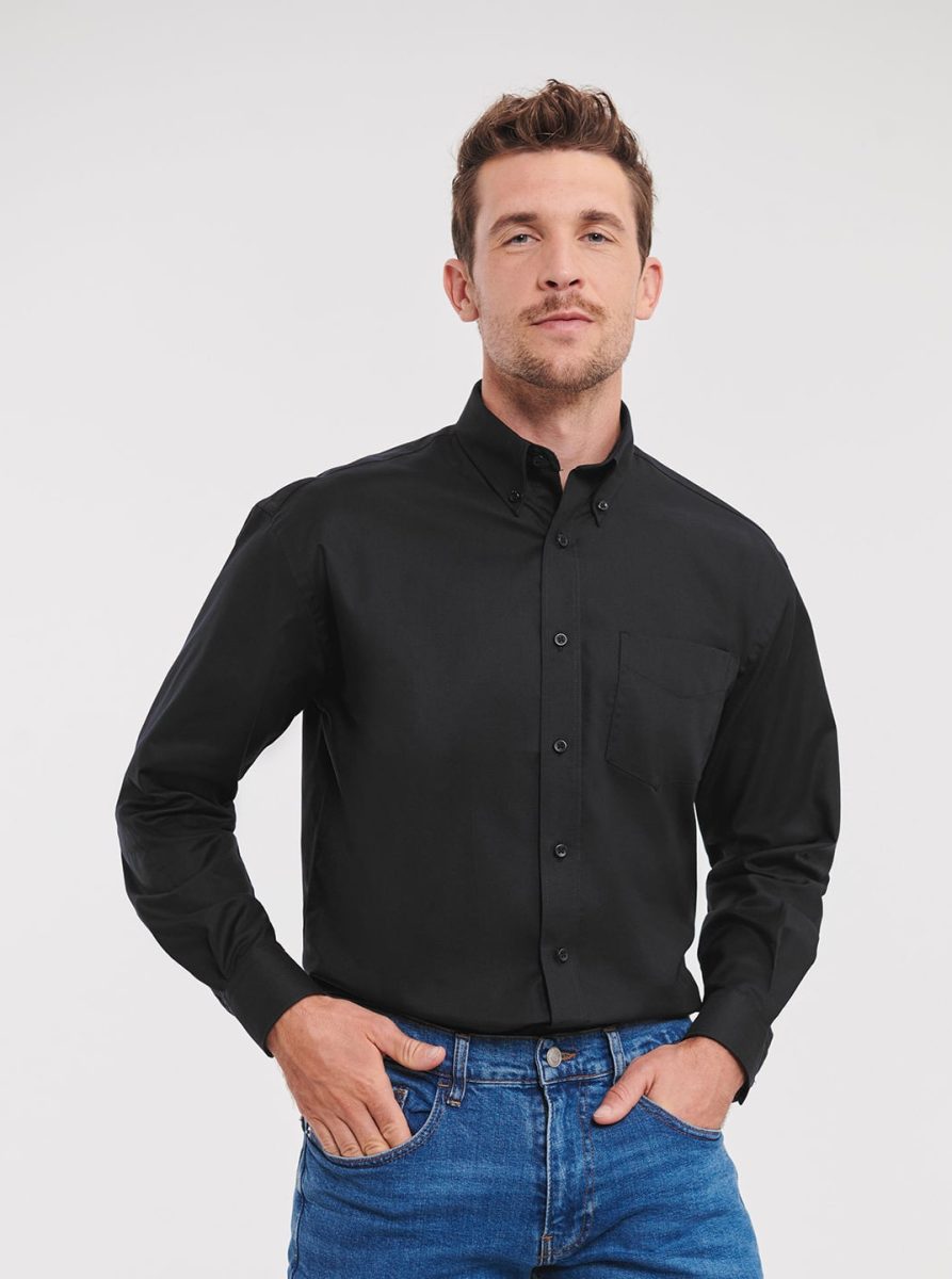 Long sleeve easycare Oxford shirt