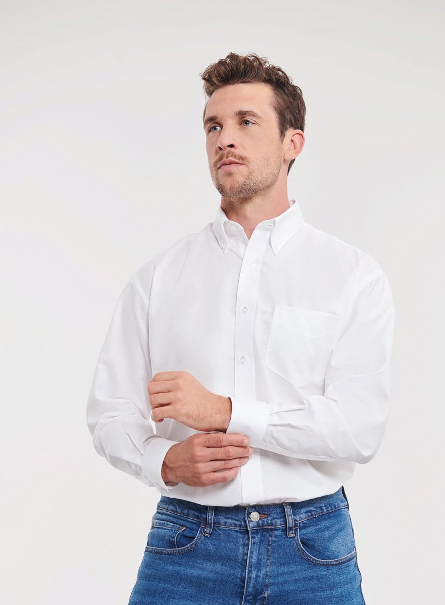 Long sleeve easycare Oxford shirt