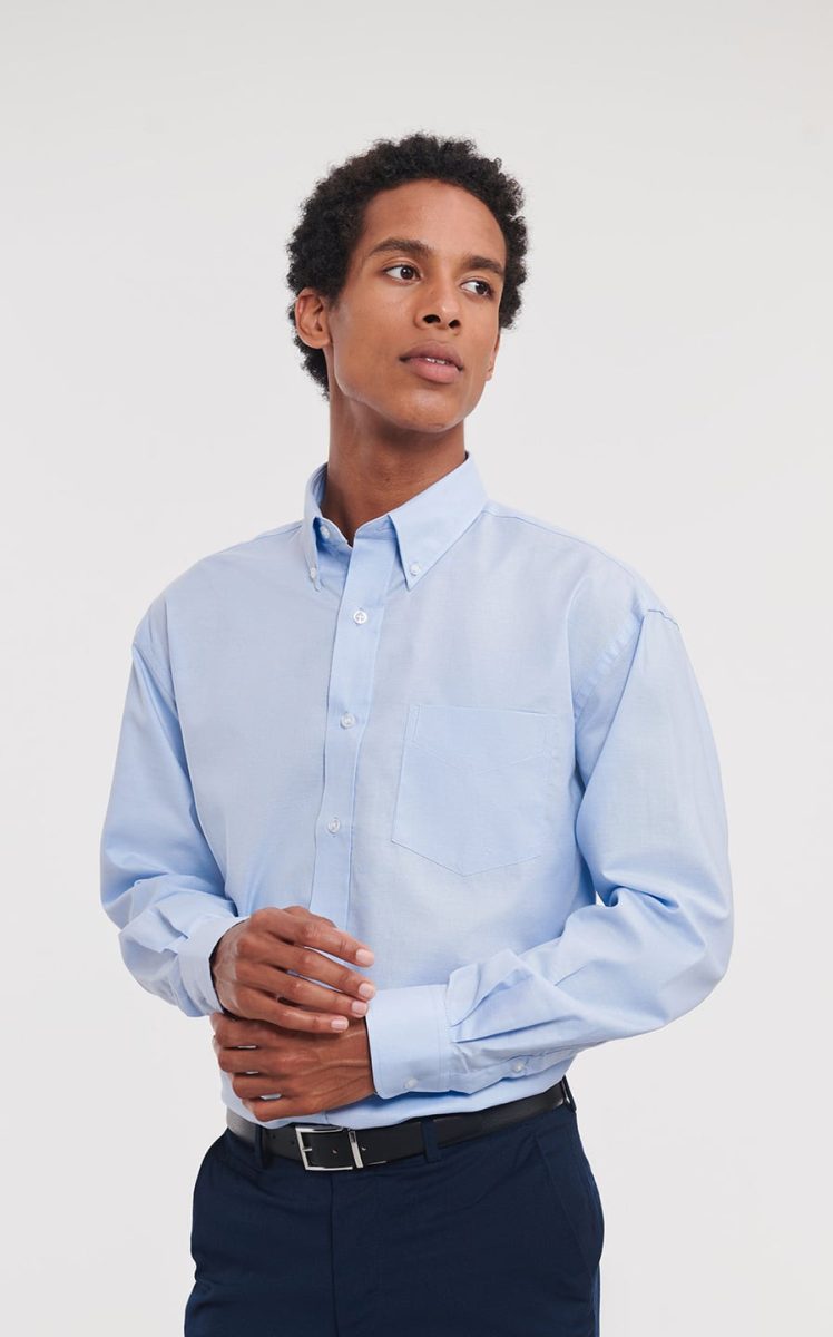 Long sleeve easycare Oxford shirt