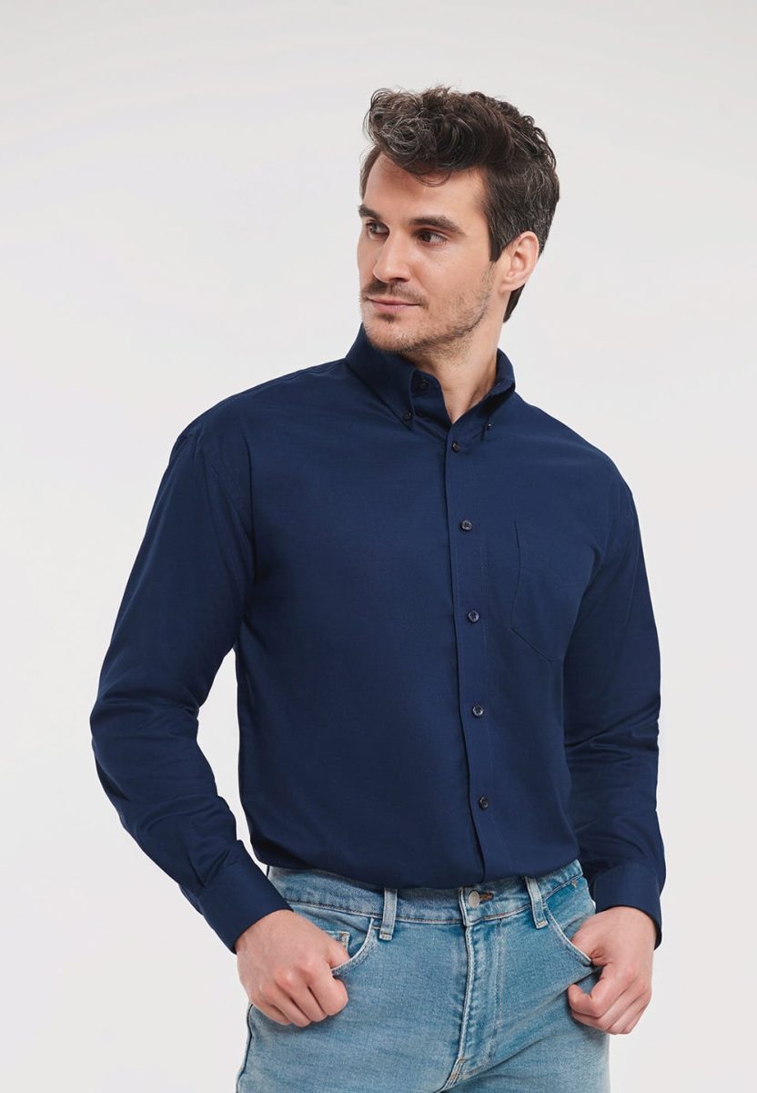 Long sleeve easycare Oxford shirt