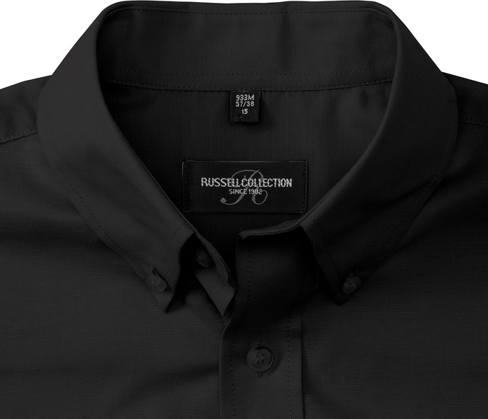 Short Sleeve Classic Oxford Shirt - Black
