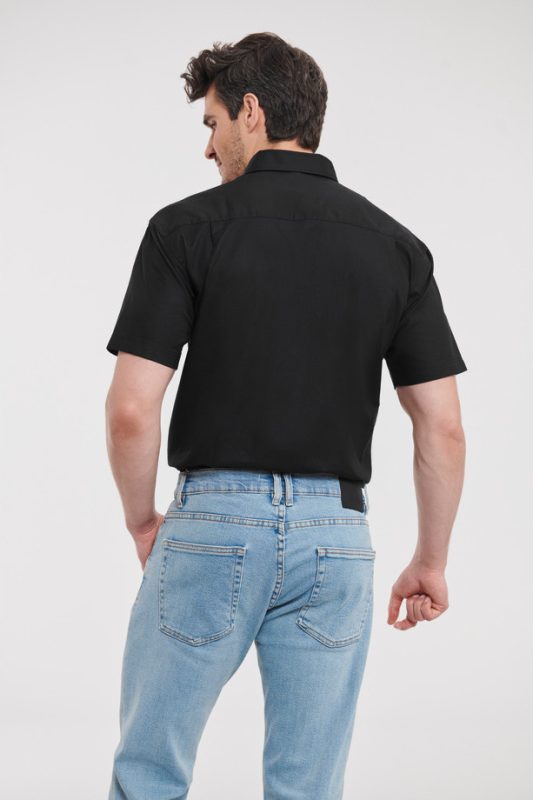 Short Sleeve Classic Oxford Shirt - Black