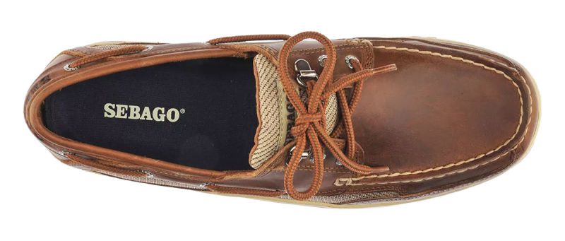 Clovehitch Waxed Leather Boat Shoe - Brown Cinnamon