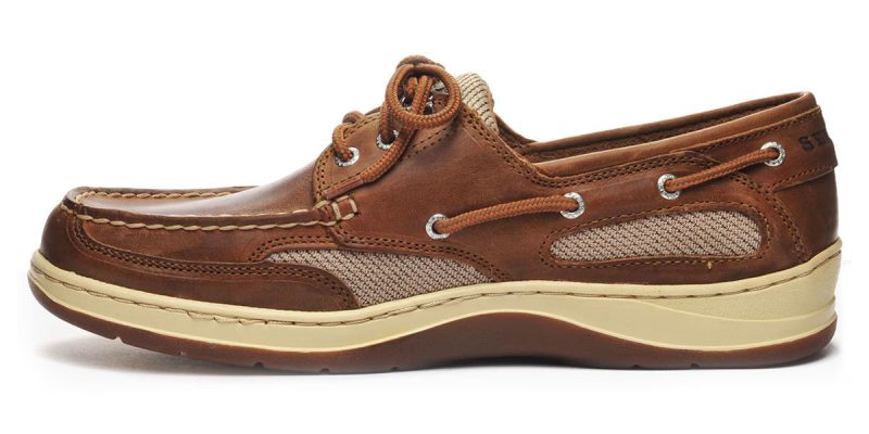 Clovehitch Waxed Leather Boat Shoe - Brown Cinnamon